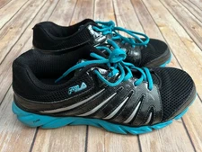 FILA Cool Max Aqua Black Athletic Running Shoes DLS Foam Women’s Size 10