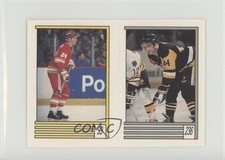 1989-90 O-Pee-Chee Album Stickers Jim Peplinski Rob Brown #99-236 0a1