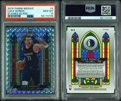 2019 Panini Mosaic Luka Doncic PSA 10 GEM MINT SSP Stained Glass