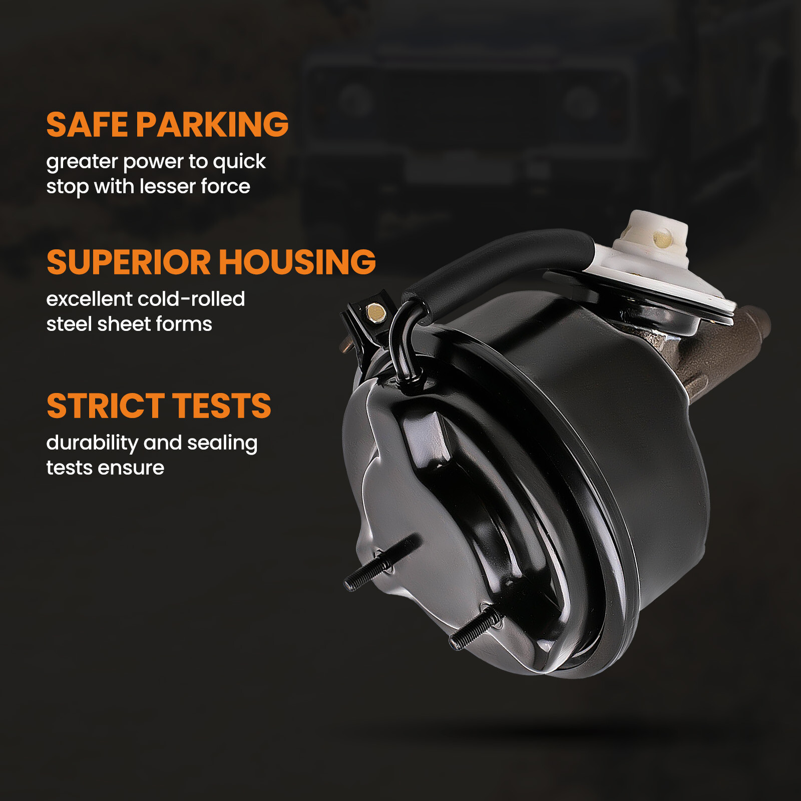 1x Remote Vacuum Brake Booster Kit For Land Rover 2.3 Boost Ratio