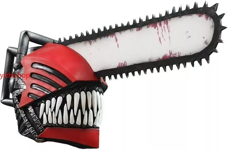 Mascara Chainsaw Man Denji Anime Cosplay Fantasia Latex