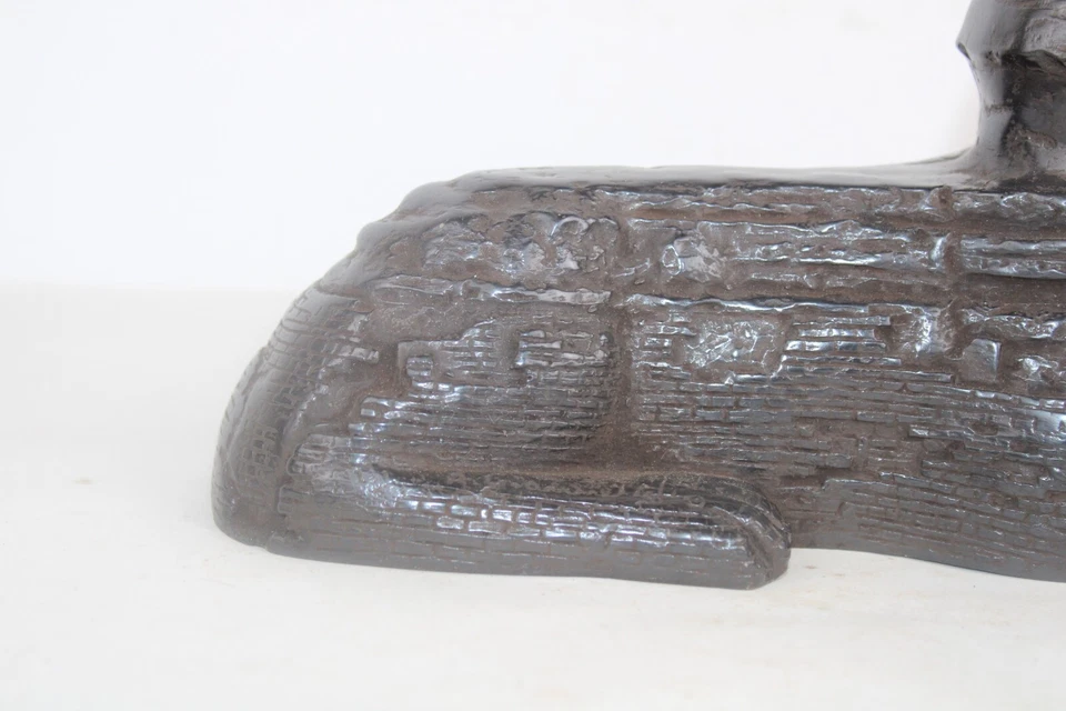 RARA ANTICA STATUA EGIZIA ANTICA SFINGE TESTA UMANA E CORPO DI LEONE (BS) - Immagine 3 di 4