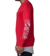 SZ XL COOL 🔥 Nike Red Sportswear Grid Futura High Dynasty Chest Logo 822195-687