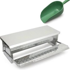 Automatic Chicken Feeder Galvanized Steel Poultry Feed, Duck, Turkey With Scoop