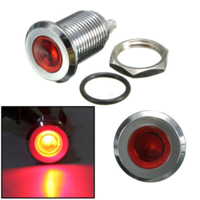 15mm Metall Blinker Pilot Armaturenbrett Licht Lampe Terminal Schraub Panel Auto Boot 12V LED
