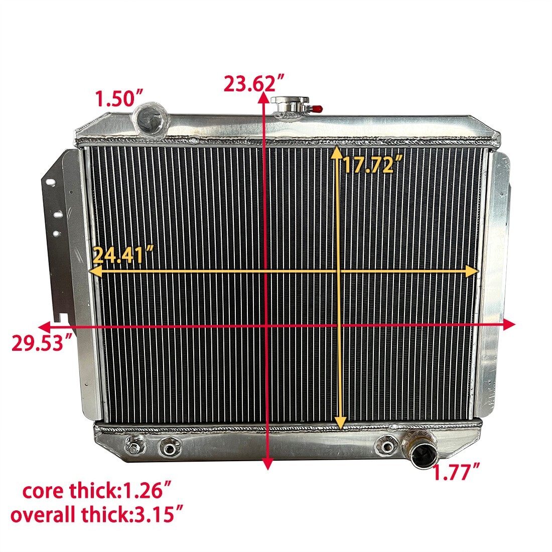 Dv99 Radiator 1979-1993 Dodge D/W 100 150 200 250 350 Ramcharger 3.9/5.2/5.9L ...