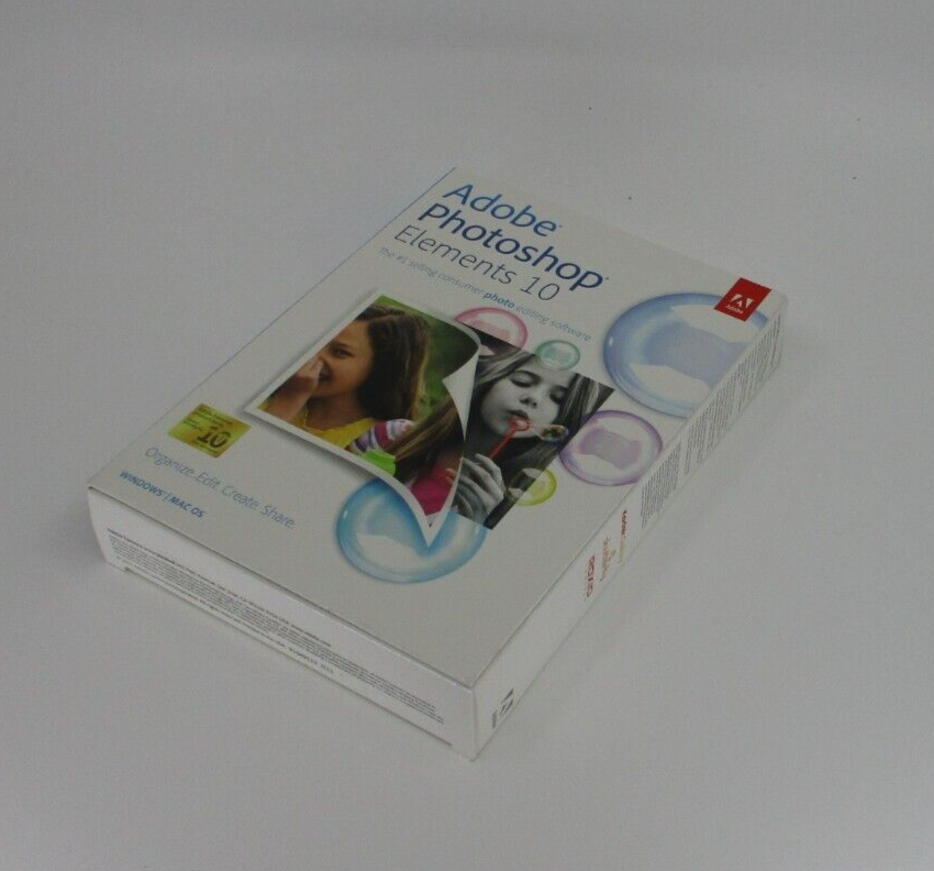Adobe Photoshop Elements 10 - Factory Sealed -  PC / Mac OS - NEW