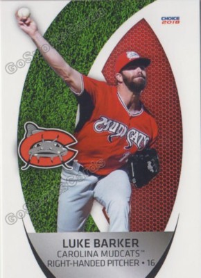 2018 Carolina Mudcats Luke Barker RC Rookie Milwaukee Brewers