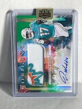 2021 Panini Origins Jaylen Waddle RPA Rookie Patch Auto /5  On Card dolphins