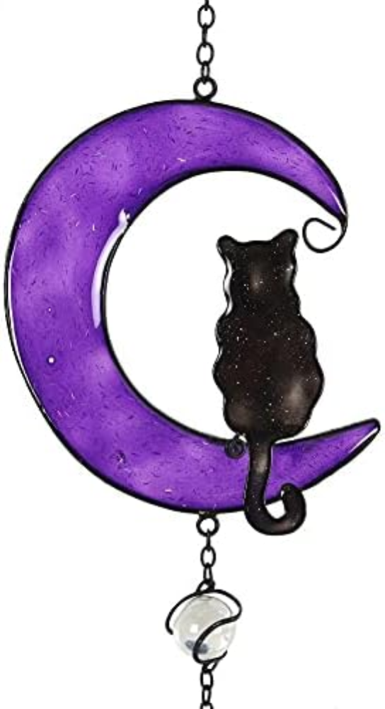 Cat On The Moon Hanging Windchime