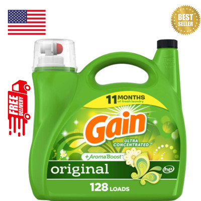 Gain Original Scent Liquid Laundry Detergent, 184 fl oz, 128 Loads