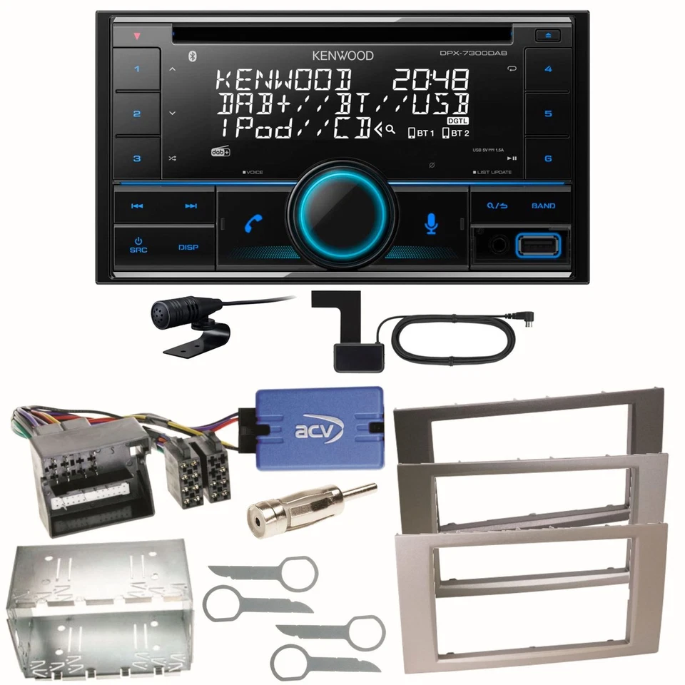 Kenwood DPX-7300DAB Bluetooth DAB Einbauset für Ford Focus C-Max Fiesta Transit - Bild 1 von 1