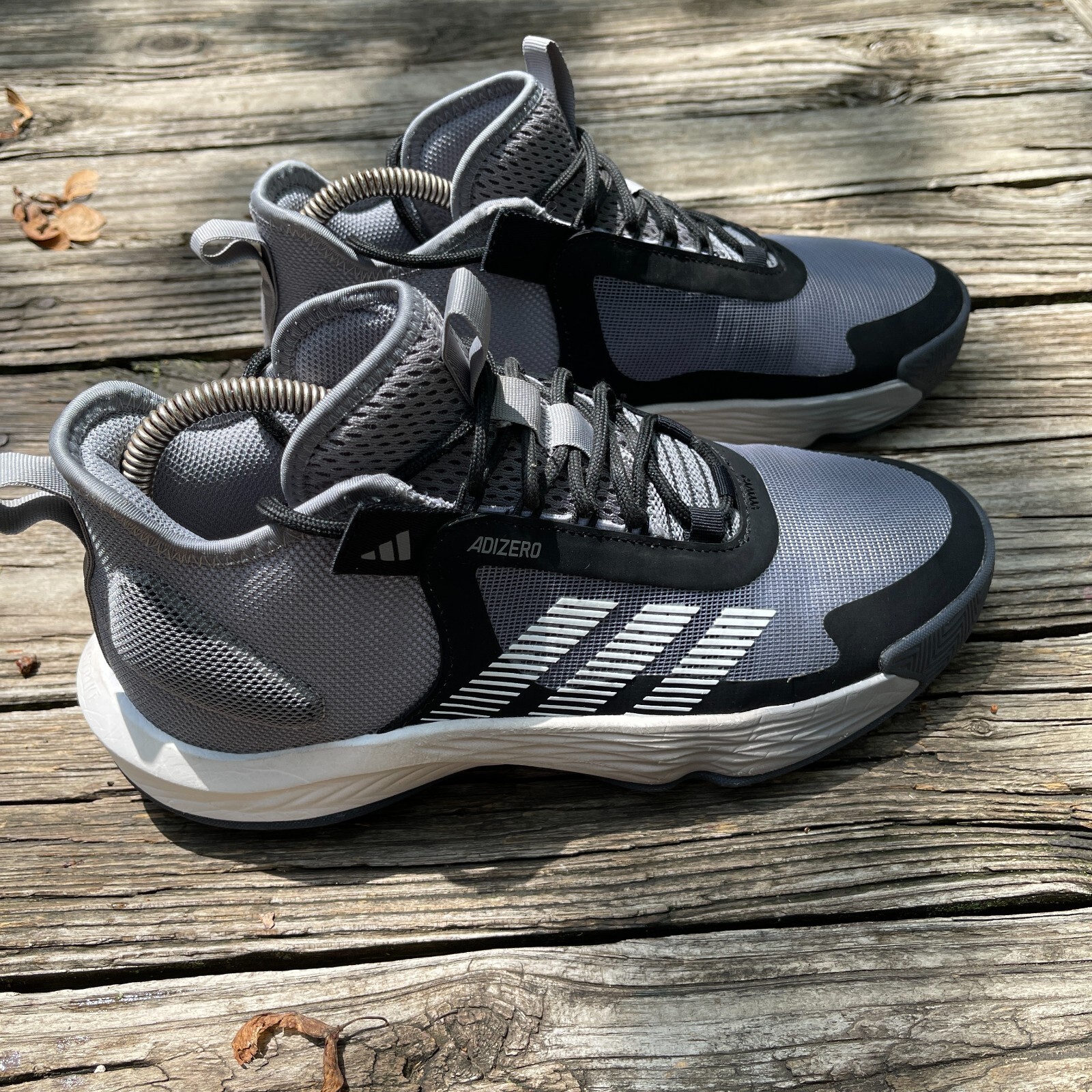 Tenis de baloncesto Adidas Adizero Select Team para hombre 8 negros blancos grises zapatos