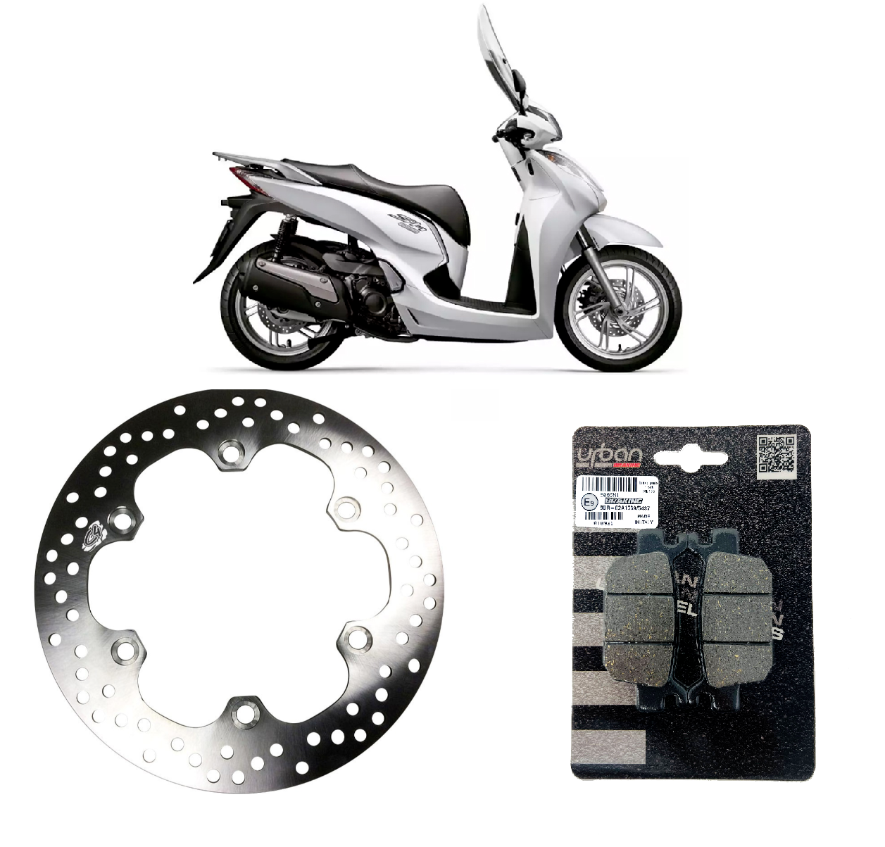 KIT PASTIGLIE FRENO HONDA SH300 / SH 300 I Abs 2016 2020 Anteriori Posteriori EUR 25,99 - IT - Foto 4