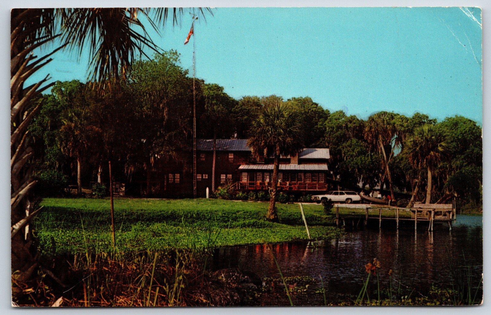 Postcard Juniper Club Lodge On Silver Glen, Astor, Florida Posted 1974