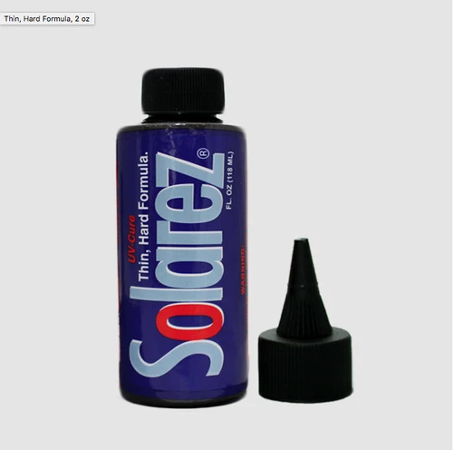 SOLAREZ Fly Tie UV Cure Resin - Thin Hard Formula (2 oz Bottle) Fly Tying