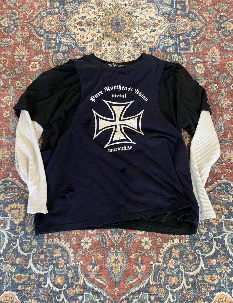 【CPGN STUDIO】23FW★ VISIONARY Layered Pigment Long Sleeve Dark Project GR x Murd333r.fm triple layered long sleeve