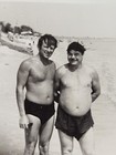 Shirtless Men Bulging Beefcake Soft Gay Interest Men Hugging Love Vintage foto