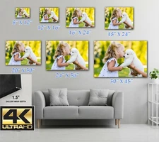 Custom Canvas Print,Personalized Photo Picture to Canvas Art, Your Own Poster