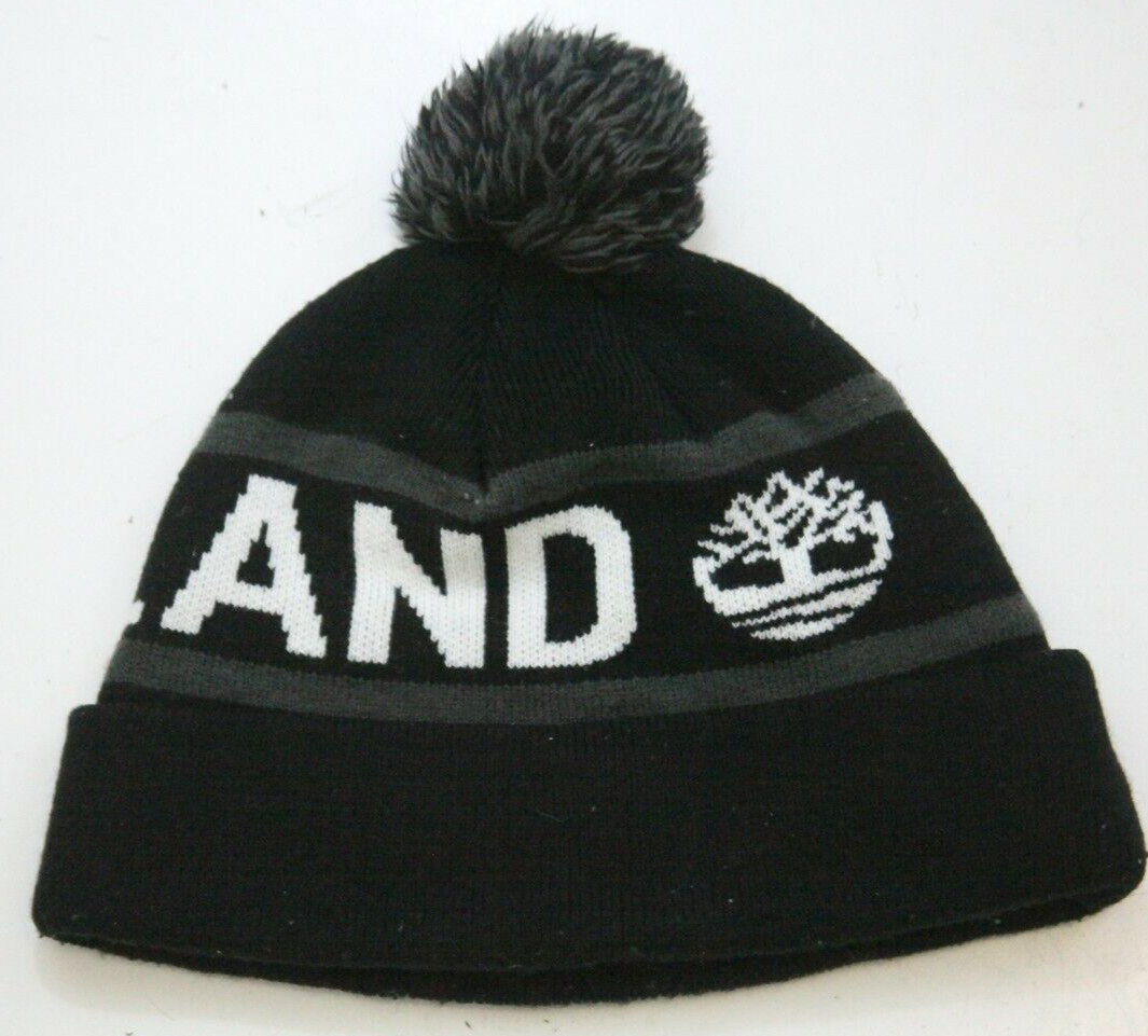 Timberland Black Gray White Solid Winter Beanie H… - image 2