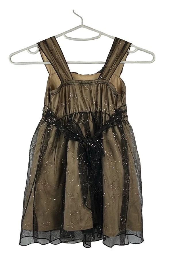 Amy Byer Girls Special Occasion Dress Black W Nude Underlay size 4 NWOT - Image 3 of 4