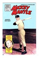 MICKEY MANTLE 1 (VF/NM 9.0) SIGNED BY ARTIST JOE ORSAK w/ COA / 1991 COPPER AGE*