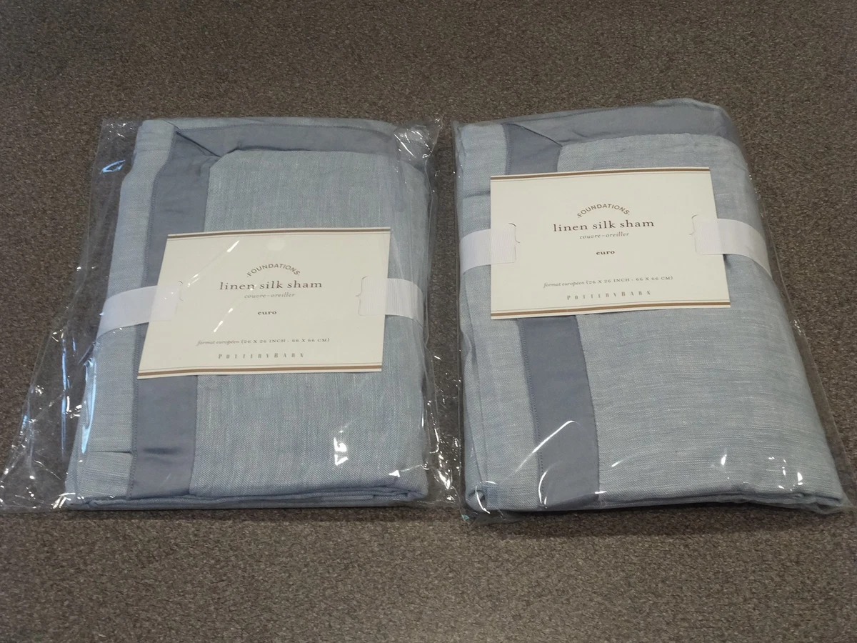 Pottery barn sale linen silk comforter