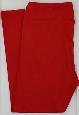 TC2 LuLaRoe Tall & Curvy2 Leggings Solid Dark Red NWT 20