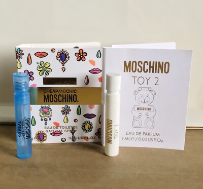   MOSCHINO So Real Toilette MOSCHINO Toy 2 Parfum Sample Spray Lot 03oz 1 ml Ea
