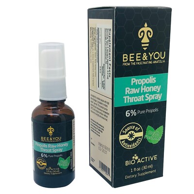Propolis + Honey Throat Spray, 1 fl oz, Kosher OU ,Alcohol free