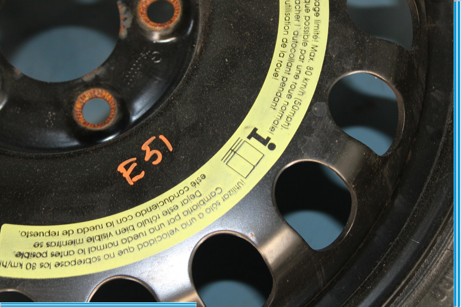 06-11 Mercedes W219 CLS550 Emergency Spare Tire Wheel Donut Rim 155/70 ...