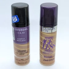 Covergirl + Olay Simply Ageless 3-In-1 Foundation 260 Classic Tan, (2-PACK!)