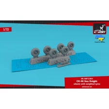 Armory Models AR AW72364 Scale 1/72 CH-46 Sea Knight wheels w/ weighted tyres