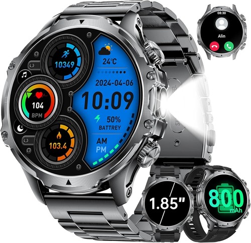 Smartwatch Orologio Uomo Chiamate Bluetooth Impermeabile Frequenza Cardiaca 1,85 prezzo ebay
