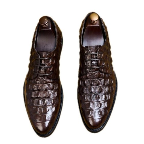Hombres Parte Superior Baja Cuero Real Negocios Informal Vestido Formal Zapatos Puntera Punta Punta Oxfords L - Imagen 11 de 27