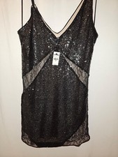 NWT EXPRESS Sequin Lace Cami Shift Dress Medium