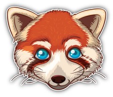 Fox Face Car Bumper Sticker Decal