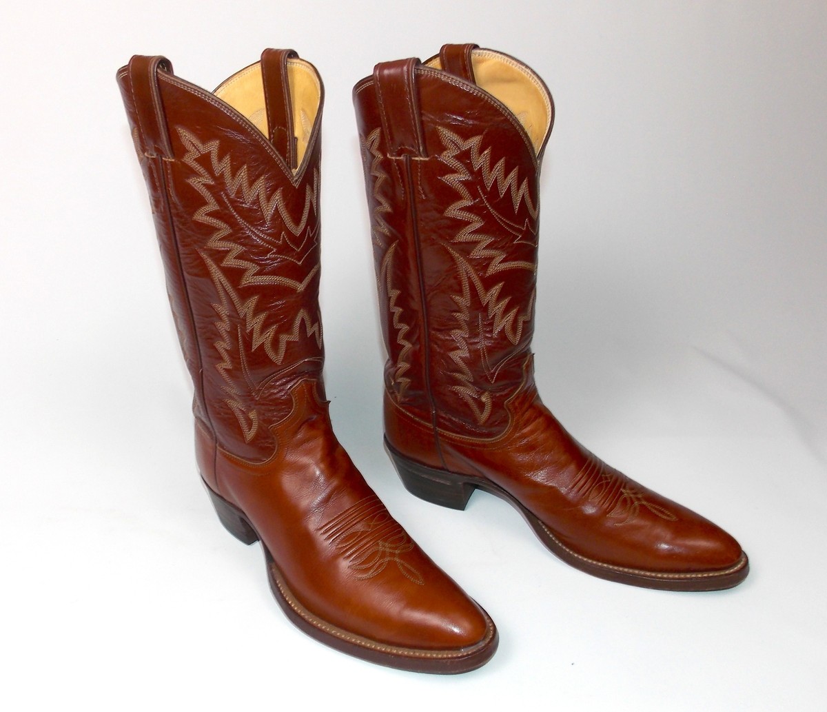 Justin Brown Cowboy Boots - Mens Size 9.5B Rounded Toe  display picture 1
