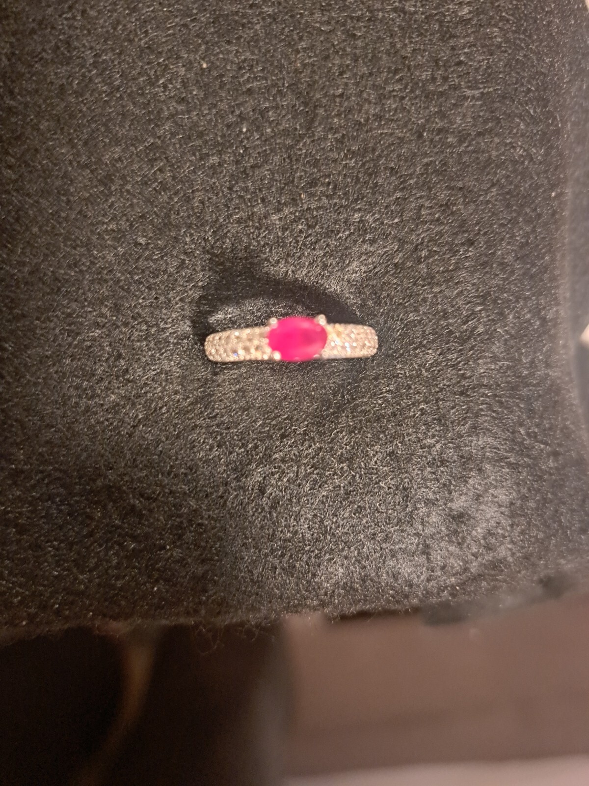 Marked 925, Silver tone, size 6, Ruby Ring - image 5