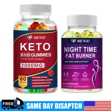 Keto ACV Gummies Night Time Fat burner Capsules Lose Weight Appetite Suppressant