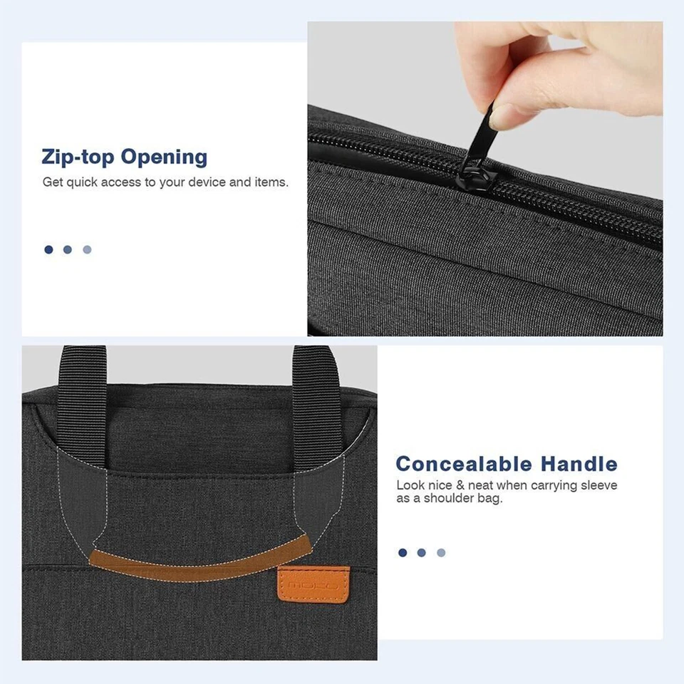 Tablet Sleeve Bag Handle Carrying Case with Shoulder Strap for 9-11 inch Tablets - Image 4 of 4