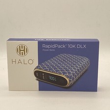 Halo RapidPack 10K DLX Power Bank with USB-A Output/USB-C Input Color -BLUE