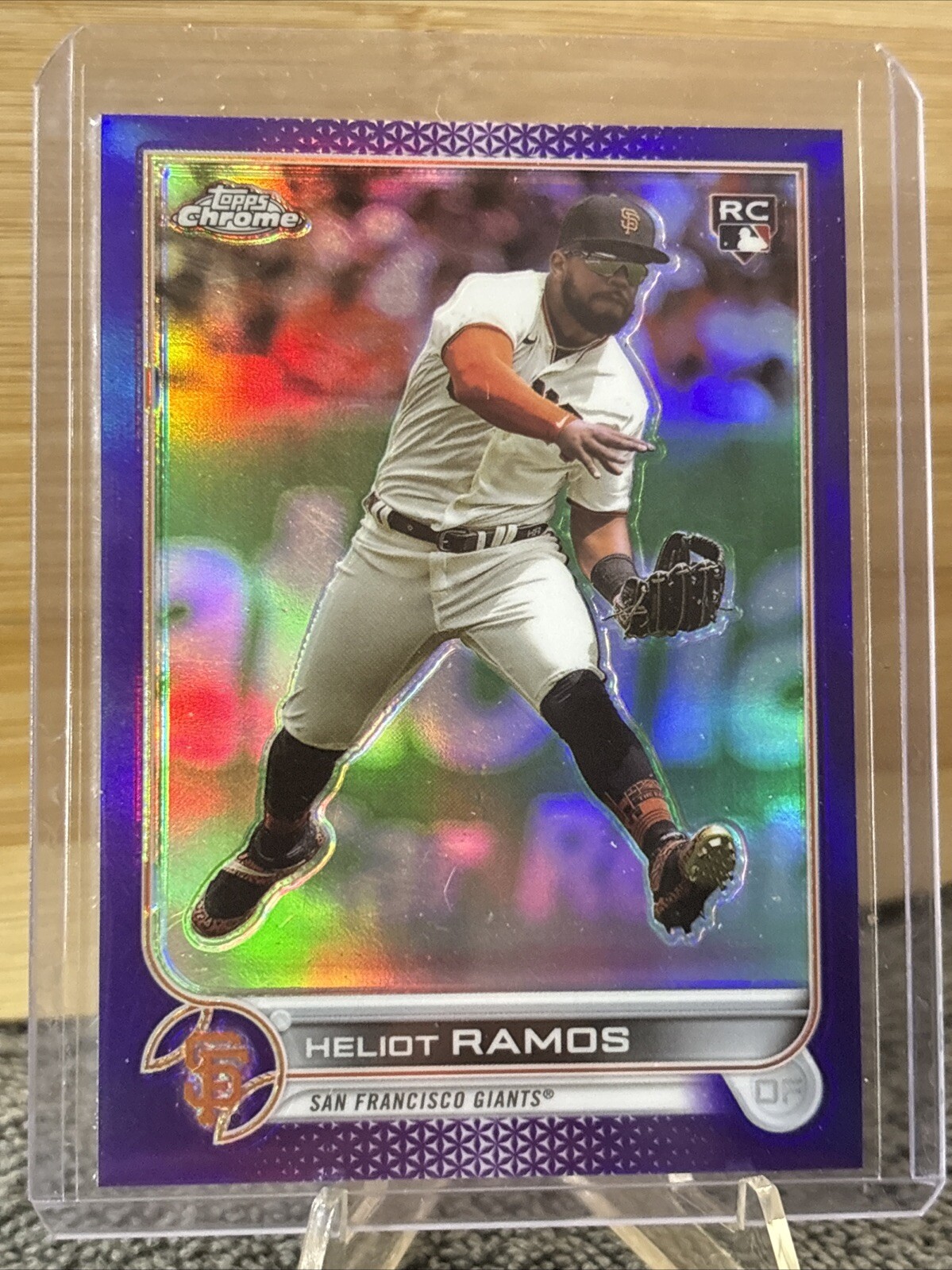 2022 Topps Chrome Update PURPLE Refractor RC #USC194 Heliot Ramos Giants A84