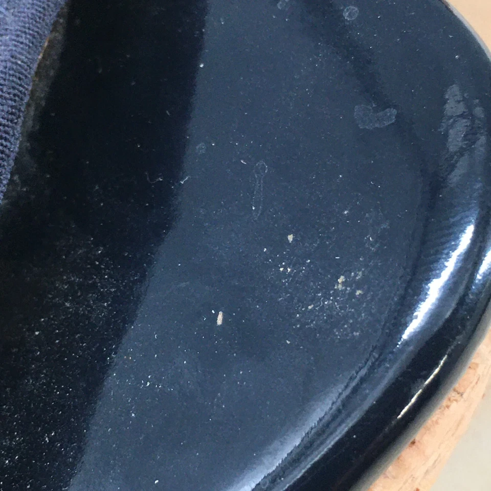 Sandalias Adrienne Vittadini para mujer 8 M Collyn cuña tacones de corcho con tira trasera azul Foto 4 de 4