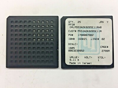 (25 PIECE LOT) M55342K02B5E11RWB M55342K02B5E11R Res Thick Film 0505 5.11K Ohm 1