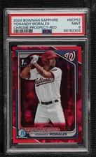 2024 Bowman Sapphire Edition Chrome Prospects Red 5/5 Yohandy Morales PSA 9 12kh