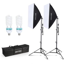 Softbox Lighting Kit 2Pack, 20x28in Soft Box 135W 5500K E27 CFLBulb Continu...