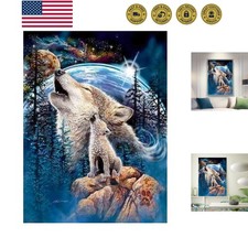 Diamond Painting Kits for Adults, Wolf 5D DIY Diamond Art Kits Full Drill Dia...