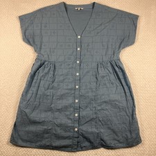 Madewell Mini Dress Shirt XL Eyelet Cottagecore Preppy Prarie Pocket