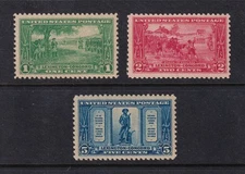 1925 Lexington Concord 1c 2c 5c Sc 617 618 619 MNH full nice OG set of 3 (GM